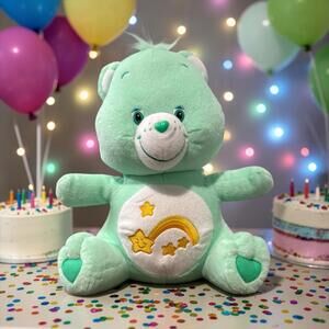 Vtg Nanco 2003 Care Bear Wish Bear Plush Toy Stuffed Animal Large 14"